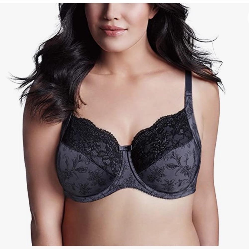 Wonderbra Full Support Underwire Lace Top Cup Bra 40DD .